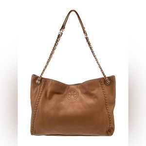 Tory Burch tote bag: Brown Leather Marion Tote